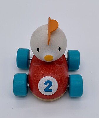 #ad Plan Toys Wooden Chicken Race TH111913 Toy Car $15.00