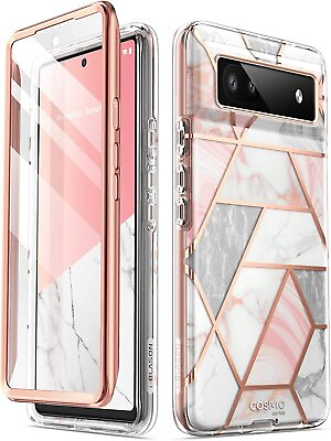 #ad For Google Pixel 6A i Blason Dual Layer Marble Case with Screen Protector Cover $20.99