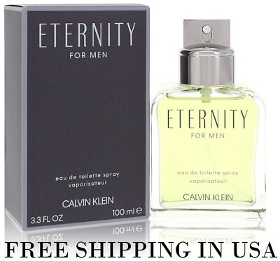 CK Eternity Cologne By Calvin Klein 3.4 oz Eau De Toilette Spray for Mens 100ml $65.98