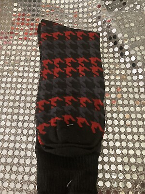 #ad Red amp; Black Plaid Acrylic Polyester Spandex Blend Socks Size 6 9 $9.99