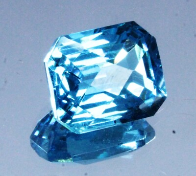 #ad 10 Ct NATURAL Santa Maria Blue Aquamarine Emerald Certified Loose Gemstone $14.80