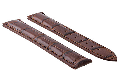 #ad 22MM LEATHER BAND STRAP FOR 43MM MAURICE WATCH PONTOS CHRONOGRPAH WATCH L BROWN $24.95