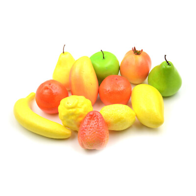 #ad 12Pcs Lifelike Artificial Plastic Fruit Vegetables Kitchen Home Display Deco ❤ AU $9.10