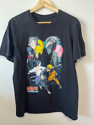 #ad Shonen Jump Naruto Shippuden T Shirt Mens Size M Front Graphics 100% Cotton $13.00