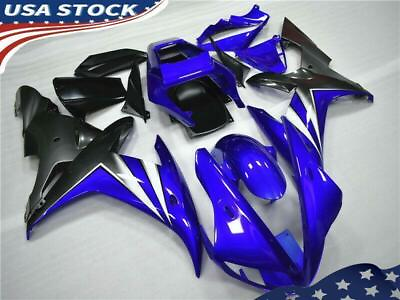 #ad ABS Gloss Blue Injection Plastic Kit Fairing Fit For Yamaha YZF R1 2002 2003 YU $468.80