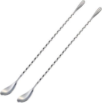 #ad Bar Spoon Cocktail Mixing Stirrers for Drink Stainless Steel 12 Inches Long Han $9.50