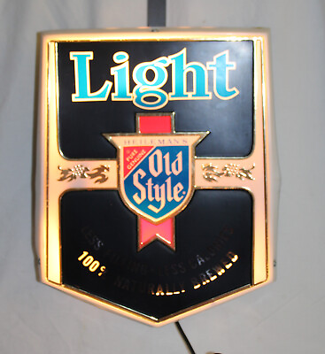 #ad Vintage 1981 Heileman#x27;s Old Style Light Beer Lighted Motion Sign $175.00