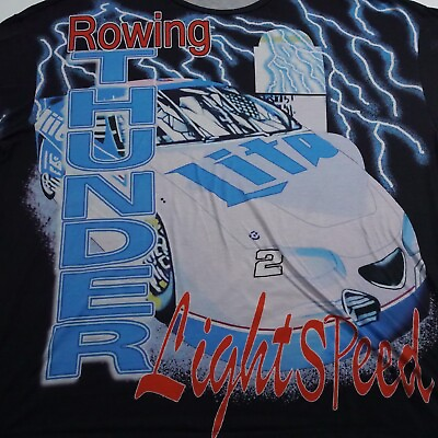 Rowing thunder light speed Shein curve Men T Shirt 3XL Multicolor Regular Solid $14.18