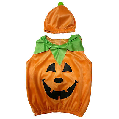 #ad Pumpkin Costume Halloween Pumpkin Costume For Kids Unisex Funny Cosplay Clothing $12.36