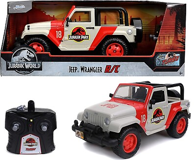 #ad Jurassic World Hollywood Ride Jeep Wrangler Remote Control Car Jada Toys Race AU $121.50