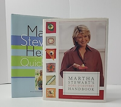 #ad Martha Stewart#x27;s Hors d#x27;Oeuvres Handbook Healty Quick Cook Four Season Lot Of 2 $7.95