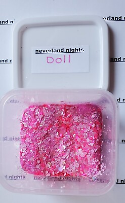 #ad Doll Iridescent Glitter Mix Nail Art Acrylics amp; Gels Princess nails $2.80
