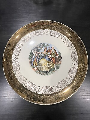 #ad Vintage Decor Plate Crest O Gold Warranted 22 K Made USA Collection $19.95
