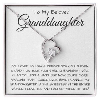 To My Granddaughter Necklace Birthday Gift For Granddaughter Birthday Gifts $59.95