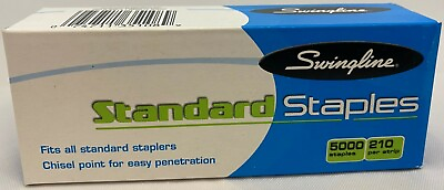#ad Swingline Standard Staples Box of 5000 210 Per Strip $2.00