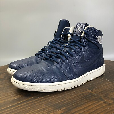 #ad Air Jordan 1 High Nouveau Mens Size 11 Navy Snake Basketball Shoes Sneakers $99.99