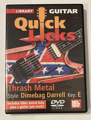 #ad Lick Library: Guitar Quick Licks Thrash Metal Dimebag Darrell Style DVD... $19.50