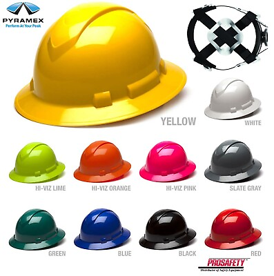 #ad Full Brim ANSI OSHA Construction Protective Safety Hard Hat Ratchet Suspension $14.99