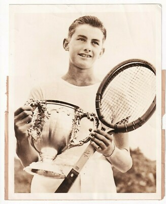 #ad WINNER amp; INTERSCHOLASTIC TENNIS CHAMPION BOBBY FALKENBURG PA 1942 Photo Y 272 $15.99
