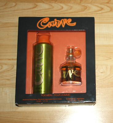 #ad Curve Cologne Liz Claiborne Men Gift Set 2 pc Cologne Deodorant Body Spray NIB $39.50