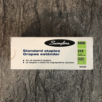 #ad Swingline Standard Staples For Stapler 1 Box Chisel Point 5000 Per Box $4.50