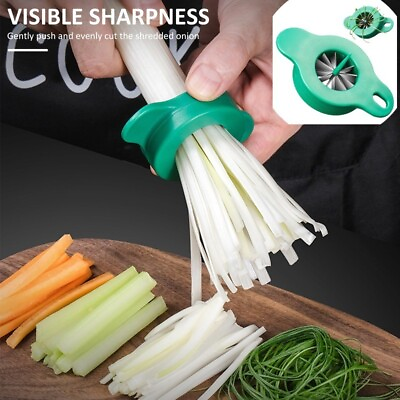#ad Onion Cutter Stainless Steel Onion Cutter Graters Shred Silk Knife Vegetable New $18.99