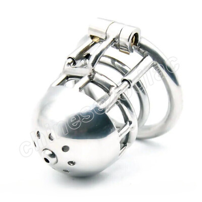#ad Stainless Steel Metal Male Dual Chastity Device Rings Chastity Cage Desire $29.48