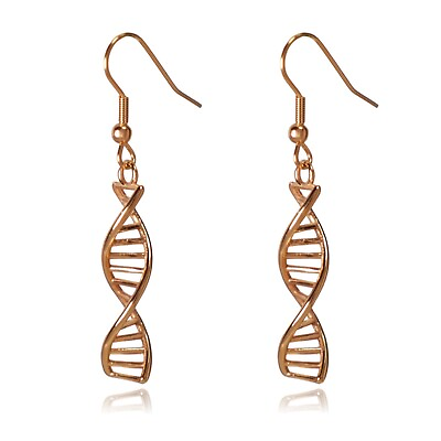 #ad DNA Double Helix Science Stainless Steel Dangle Earrings $17.99