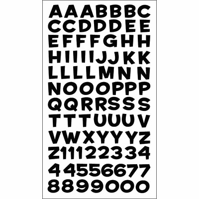 #ad Sticko Black Funhouse ABC Alphabet Letter Stickers Planner Teacher Scrapbook $3.25
