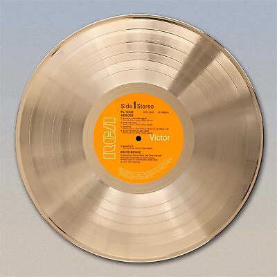 #ad David Bowie quot;Heroesquot; Gold LP Record wall art $69.95