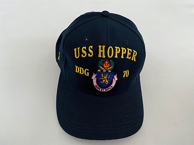 #ad USS HOPPER DDG 70 The Corps Blue Baseball Cap One Size #2 $27.99