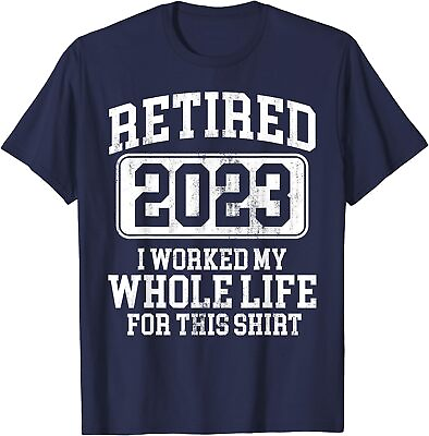 #ad #ad Retired 2023 I Worked My Whole Life Retirement Gift Ladies#x27; Crewneck T Shirt $21.99