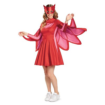 #ad PJ Masks OWLETTE Adult Womens Costume S M L Halloween Red Owl $23.99