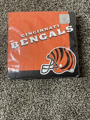 #ad NEW Sealed of 36 NFL Cincinnati Bengals Luncheon Napkins. Great for NFL fans. $7.00
