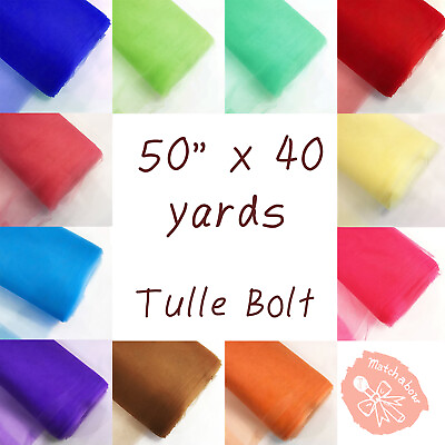 #ad 54quot; x 40 yards Tulle Fabric Bolt Tutu Wedding Decoration Party Craft $12.68