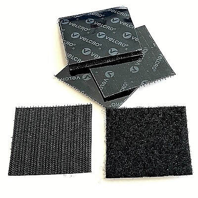 #ad VELCRO 2” x 2” Industrial Heavy Duty Strips Squares Self Adhesive Black Brand $2.65