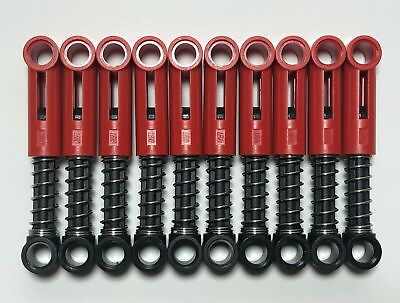 #ad 10 New Red Lego Technic Shock Absorbers 6.5L Soft Spring $24.99