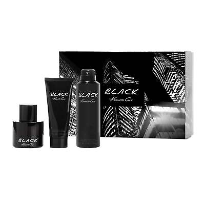 #ad Kenneth Cole Black Cologne Gift Set for Men 3 Pieces $41.44