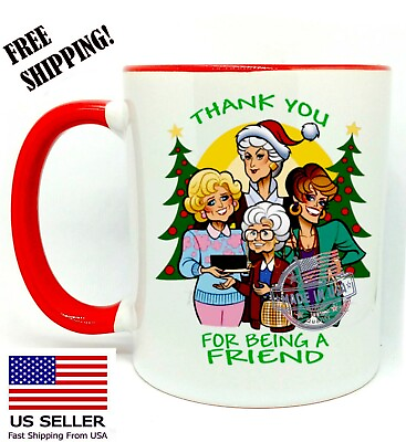 #ad The Golden Girls Christmas Gift Red Mug 11 oz Coffee Tea $15.99