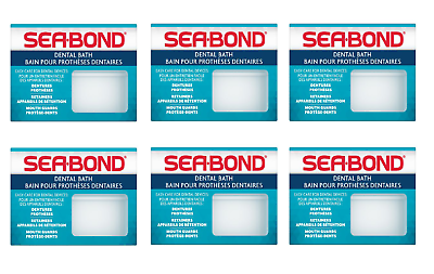 Sea Bond Dental Bath Works with Dentures Retainers amp; Mouth Guard 6 Pack $16.99