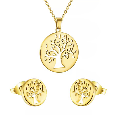 Tree of life jewelry set stainless steel Conjunto De Joyas De Acero Inoxidable. $19.99