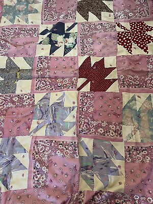 #ad Colorful Vintage Cutter Quilt For Crafts $30.00