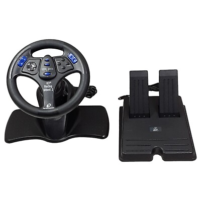 #ad PS2 Performance V3FX Racing Wheel 2 Steering amp; Gas Brake Pedals PlayStation 2 $34.18
