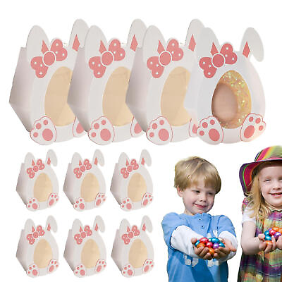 #ad #ad Easter Gift Boxes Bunny Paper Snack Cases 10PCS Party Favors Cases for Jewelry $12.07