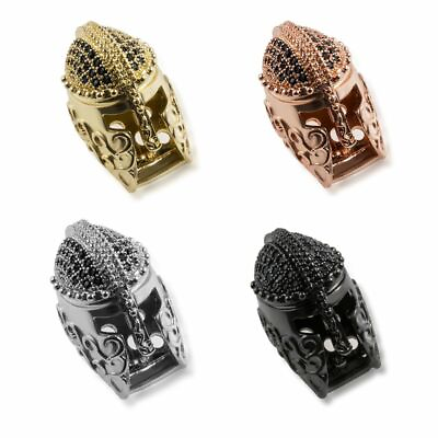 #ad 1pc Antique Cubic Zirconia Beads 19*12mm Micro Pave Helmet Bead Jewelry Making A $11.22