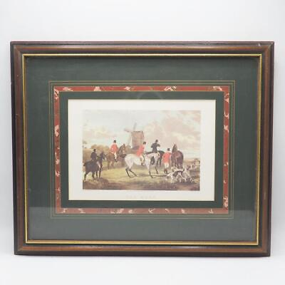 #ad Vintage The Meet Lithograph By W Shayer Engraved By C.R. Stock Framed $114.99