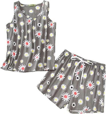 #ad ENJOYNIGHT Women#x27;s Pajamas for Women Set Cute Sleeveless Print Tank and Shorts P $55.57