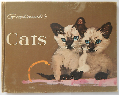 #ad Janusz GRABIANSKI#x27;S CATS Hardcover Watercolors Cute $19.99