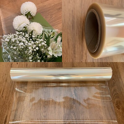 Eco Cellophane Gift Wrap Biodegradable Compostable Clear Hamper Film 1M 50M GBP 44.65