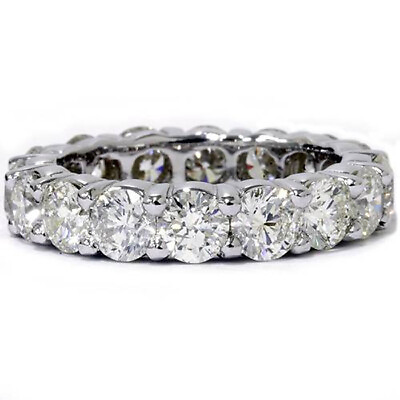 #ad Platinum 5 Ct Diamond Eternity Ring Womens Wedding Band $3299.99